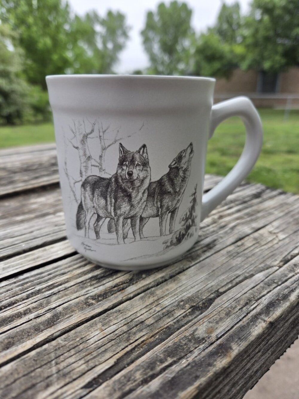 Bass‎ Pro Shops Howling Wolf Coffee Mug Cup Abraham Hunter 16 Ounce 2024